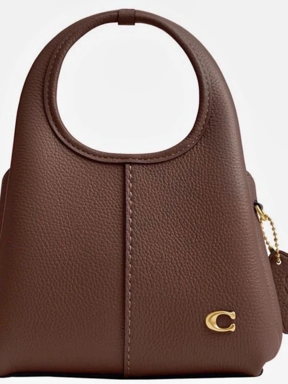 Coach Lana Mini Pebble Leather Shoulder Bag 19 in Brown
